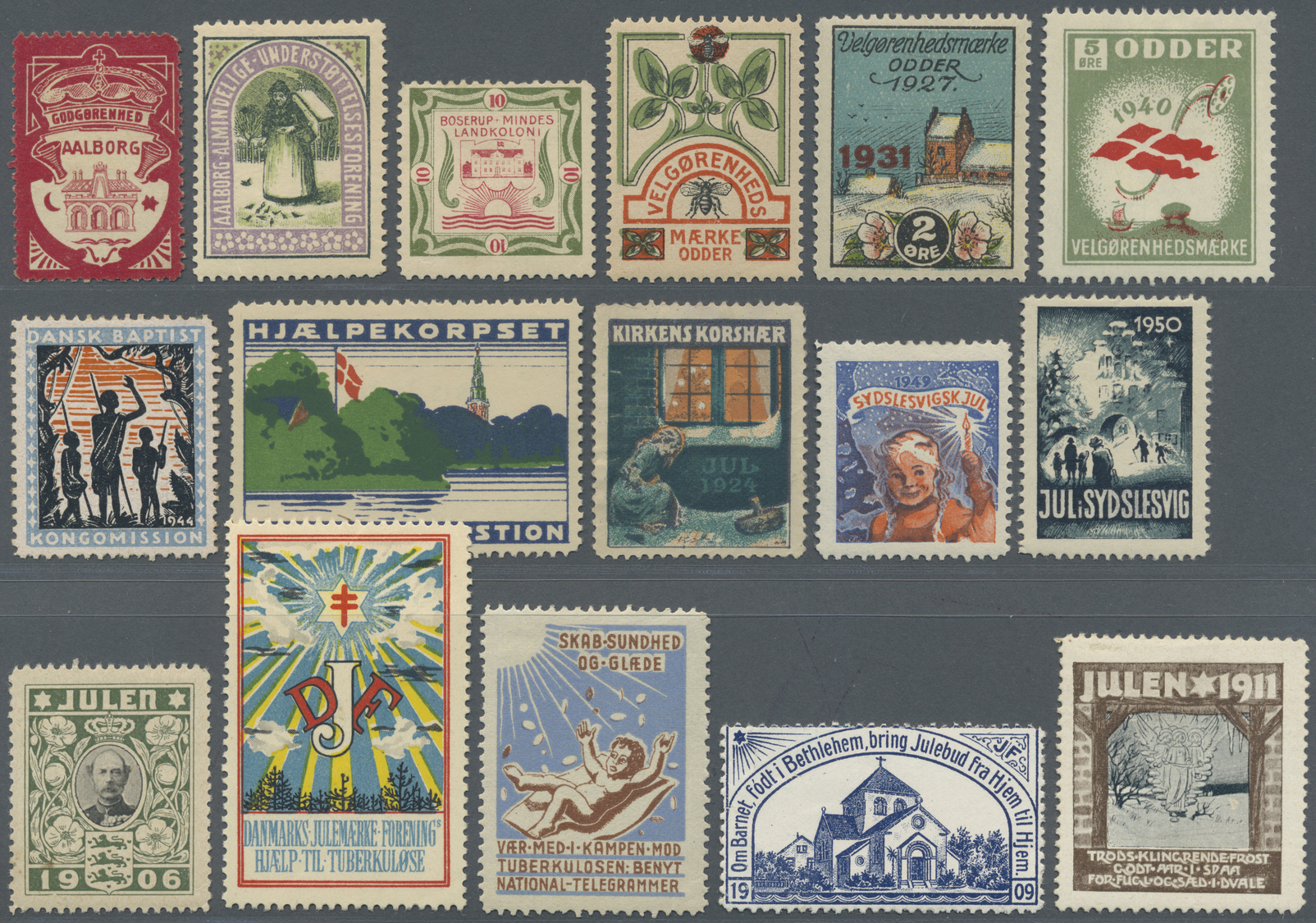 **/*/O Dänemark - Besonderheiten: 1904/1974, JULEN And CHARITY STAMPS, Comprehensive Collection With Hundre - Other & Unclassified