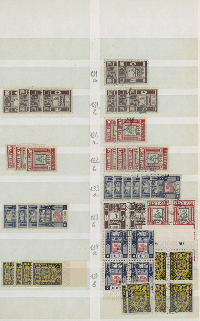 O/**/* Estland: 1918/2002, Mint And Used Accumulation In Five Stockbooks, Main Value In The Pre-war Issues - Estland