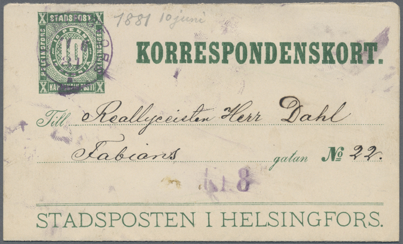 Br/GA Finnland: 1870's-1970's: Group Of 40 Covers, Postcards And Postal Stationery Items With Many Interes - Brieven En Documenten