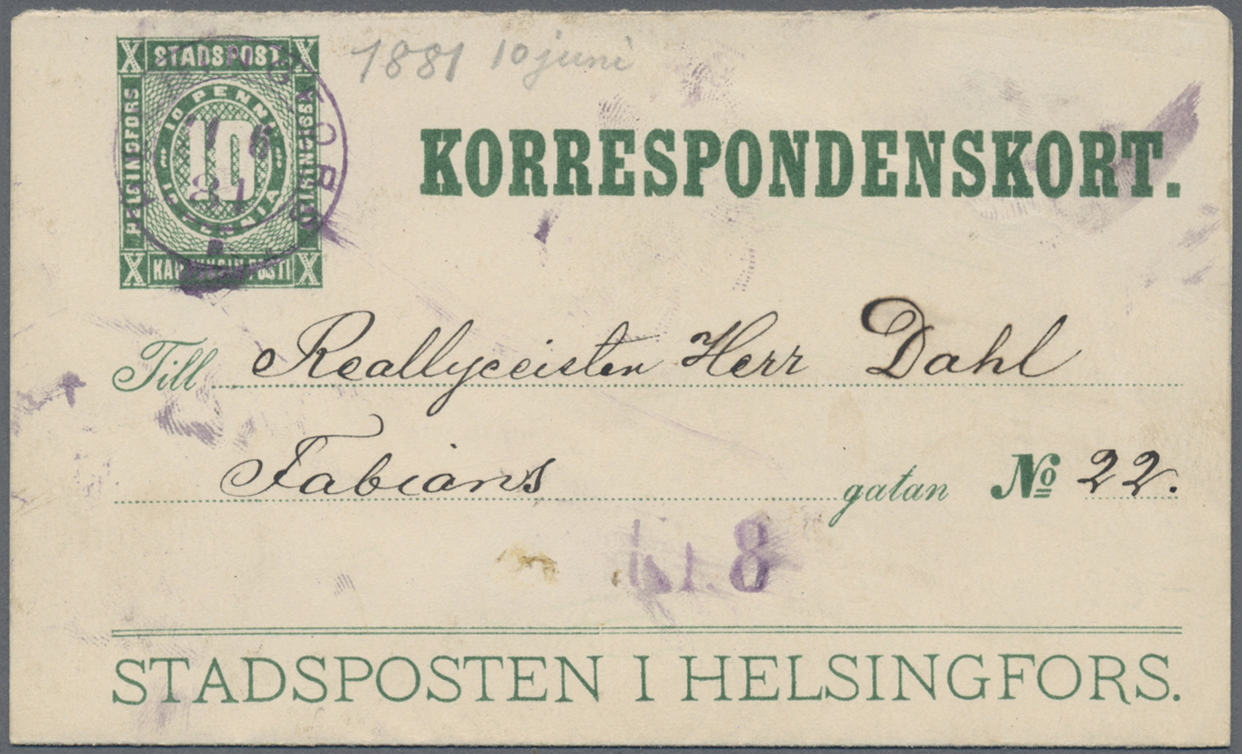 Br/GA Finnland: 1870's-1970's: Group Of 40 Covers, Postcards And Postal Stationery Items With Many Interes - Lettres & Documents