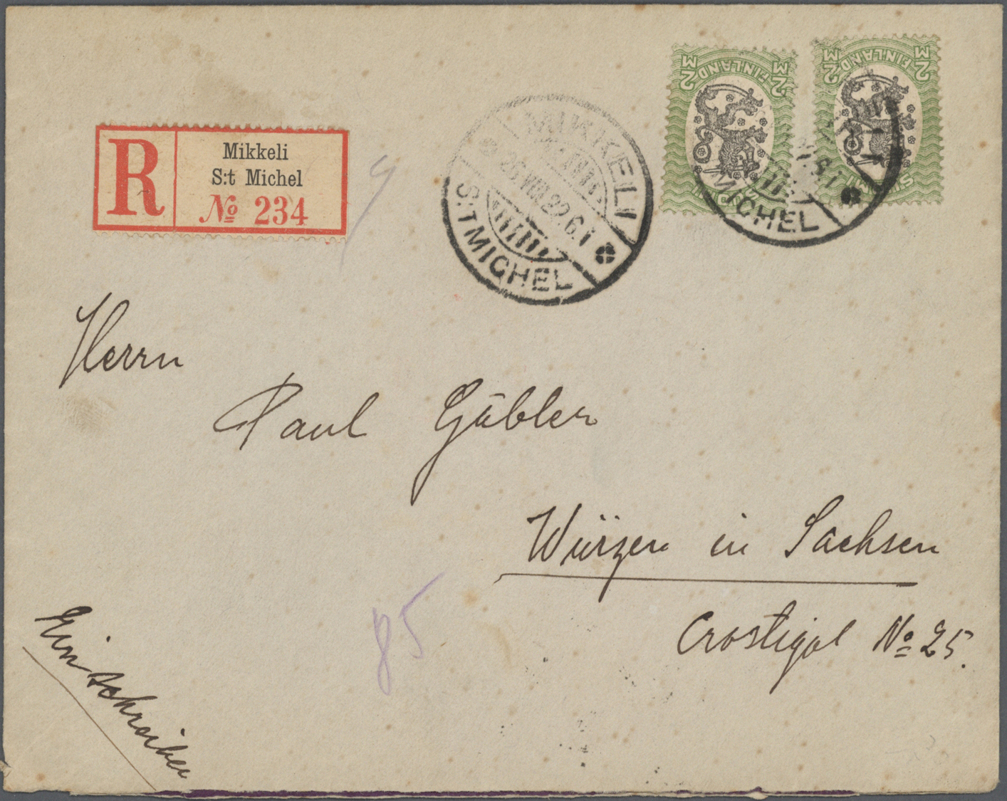 Br/GA Finnland: 1873/2000 (ca.), Bestand mit ca. 550 Belegen (Briefe, Ansichtskarten und Ganzsachen) dabei