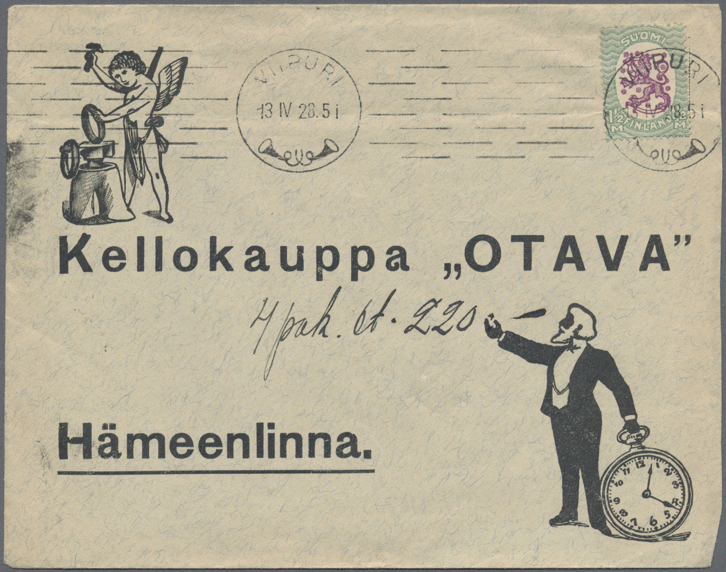 Br Finnland: 1900's-1944 Formerly Finnish P.O.s: Group Of 64 Covers, Postcards, Packet Cards And Postal - Brieven En Documenten