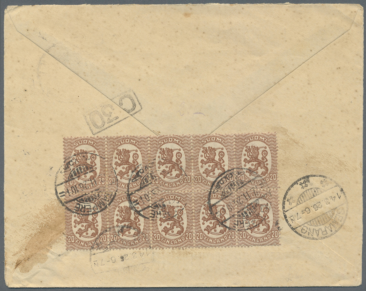 Br Finnland: 1919/1949, Group Of 12 Covers Incl. Express, Registered And Airmail, Ship Letters "Fran Fi - Storia Postale