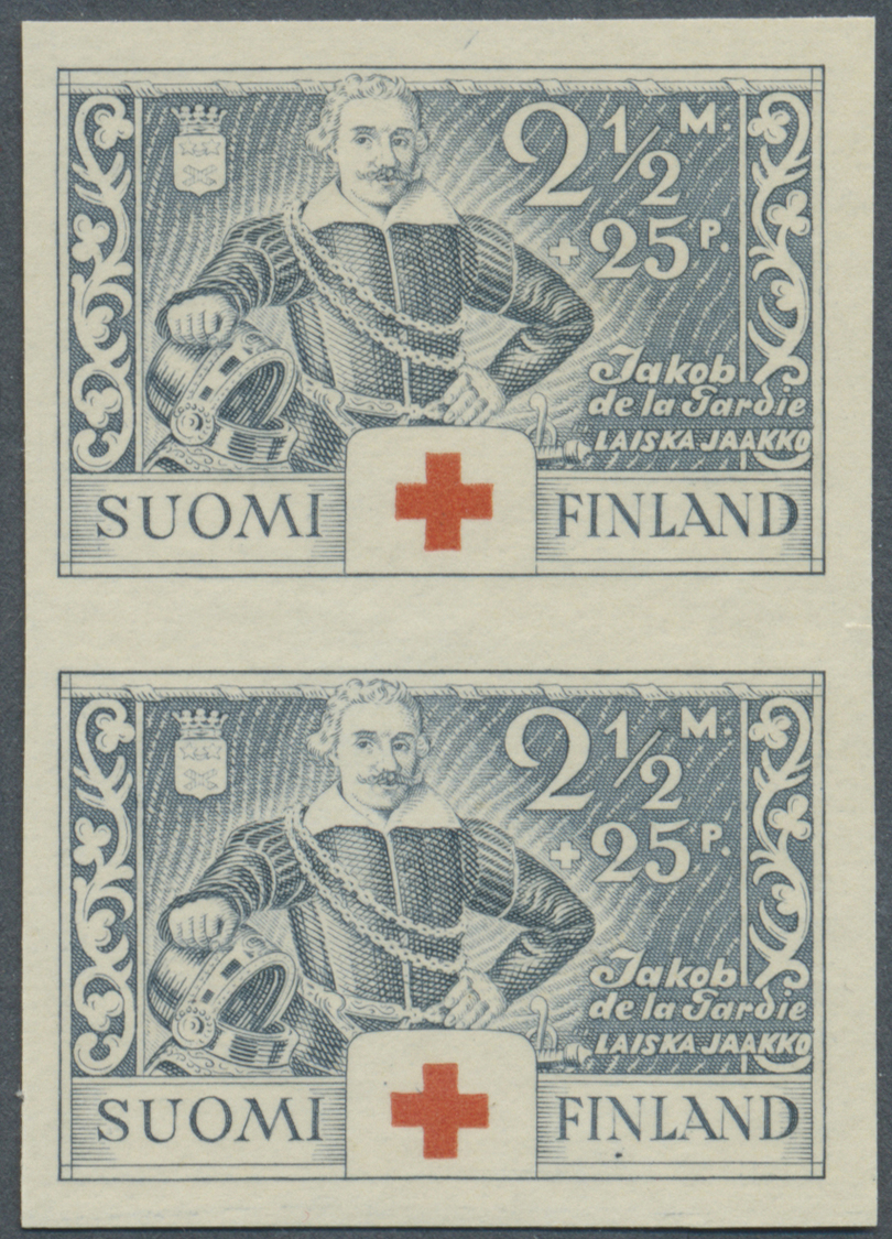 (*) Finnland: 1932/1939, Rotes Kreuz, Alle 8 Ausgaben Je In UNGEZÄHNTEN Paaren Aus Ankündigungsbogen. At - Covers & Documents