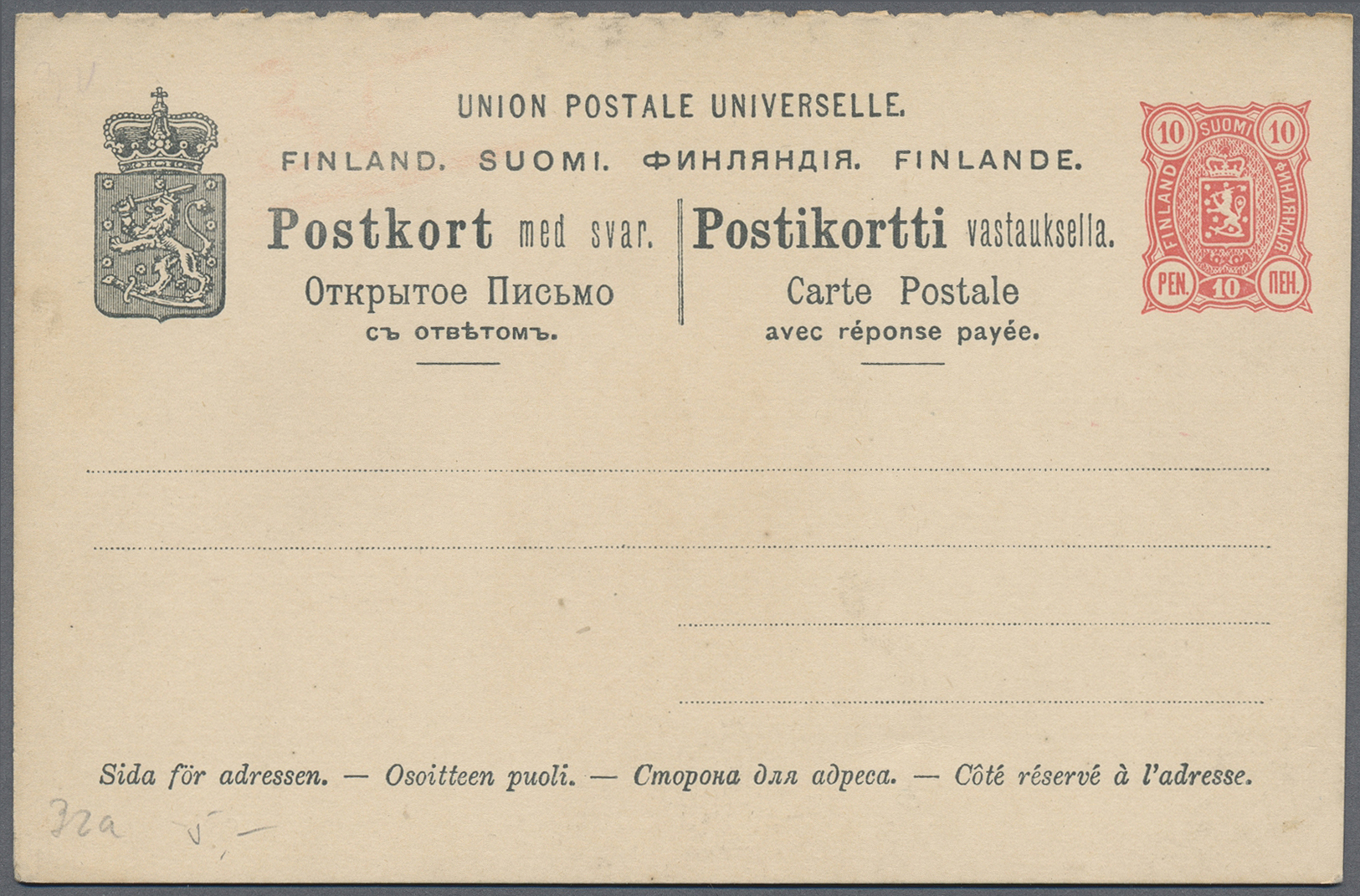 GA Finnland - Ganzsachen: 1872/1952, Nice Accumulation Of About 350 Stationery Cards Used And Unused In - Interi Postali