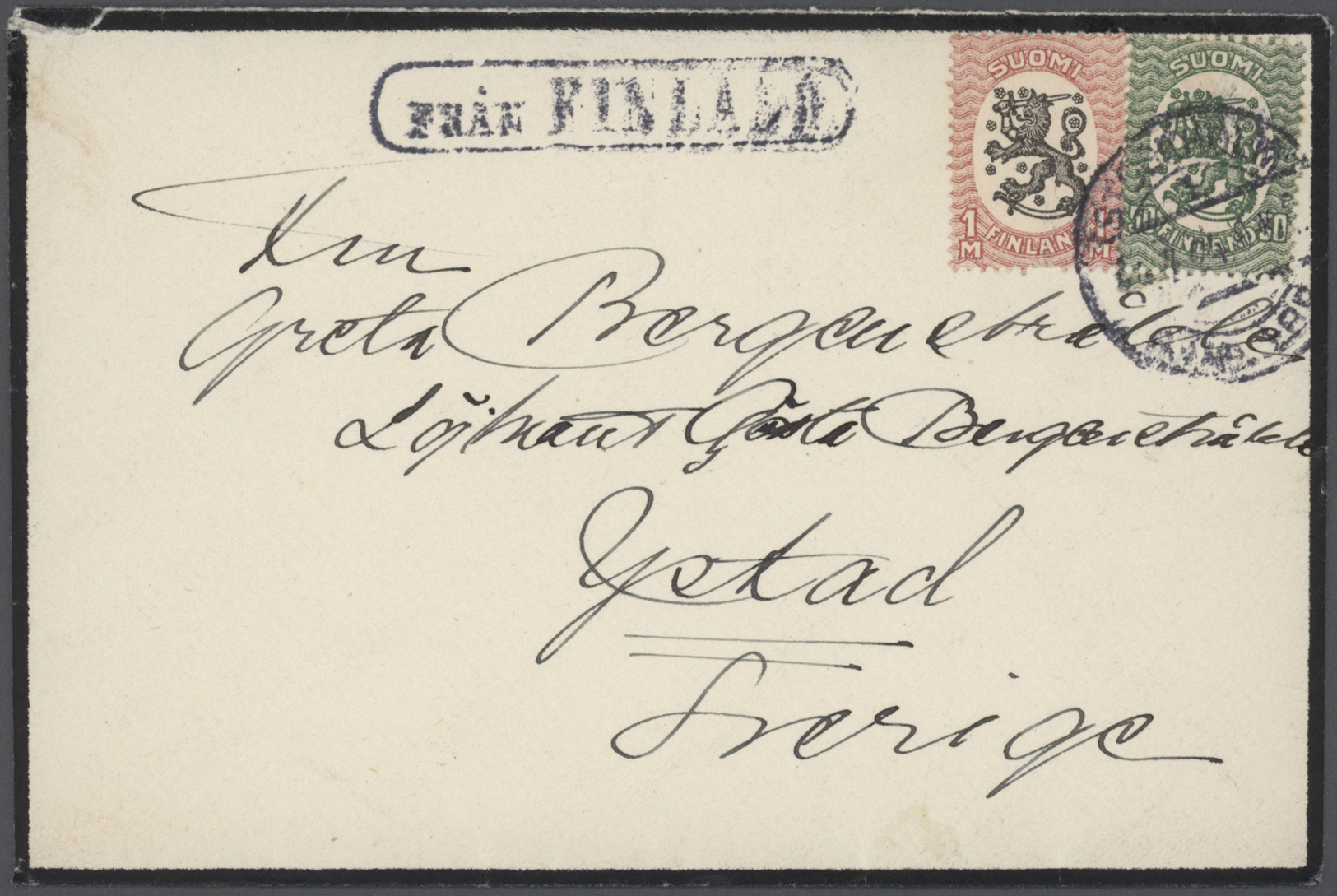 Br/GA Finnland - Stempel: 1828 from, varied and valuable lot of cancellations on ca. 100 covers, cards and