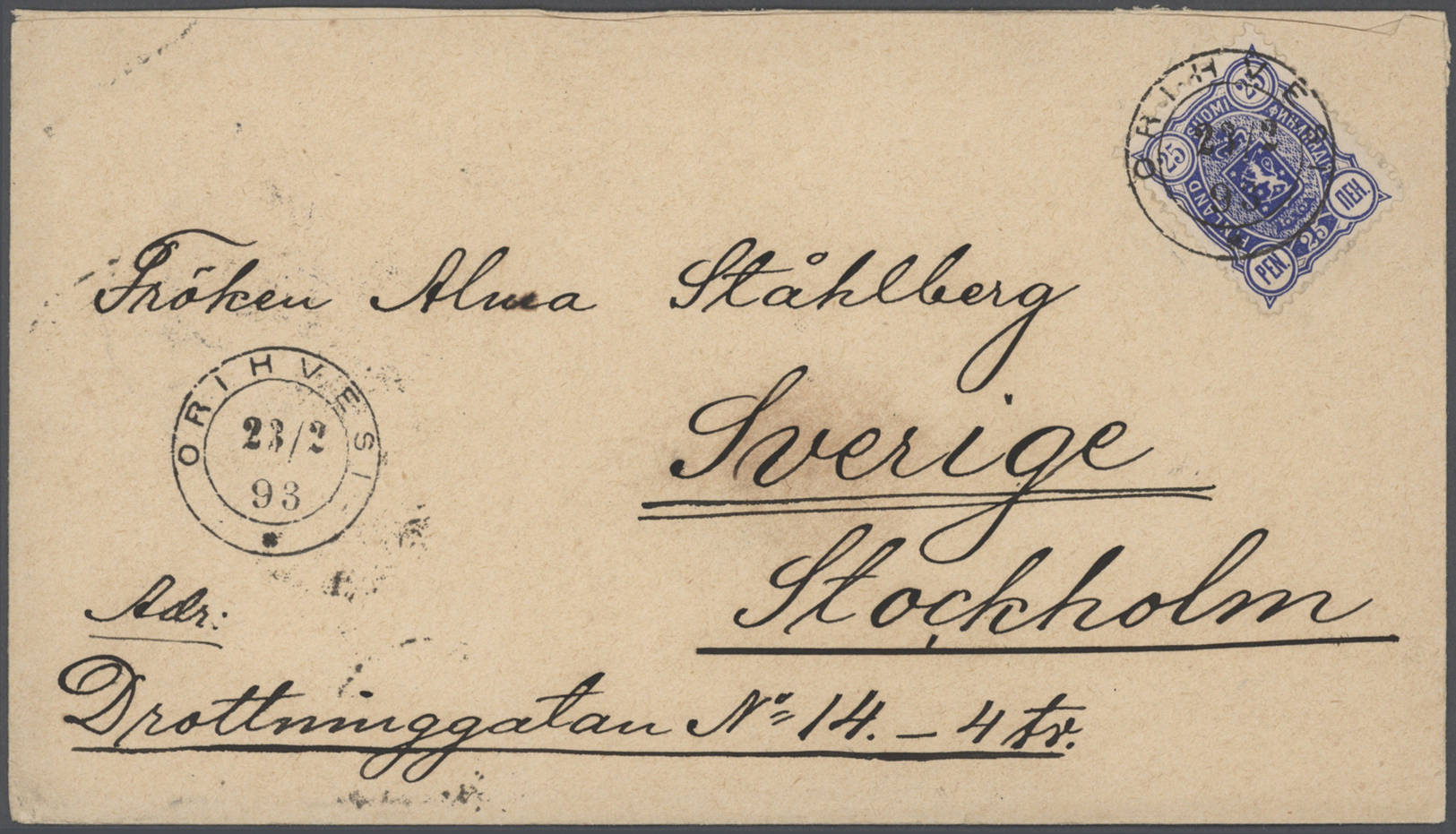 Br/GA Finnland - Stempel: 1828 from, varied and valuable lot of cancellations on ca. 100 covers, cards and