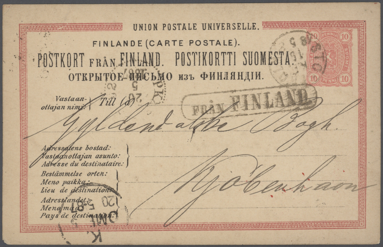 Br/GA Finnland - Stempel: 1828 from, varied and valuable lot of cancellations on ca. 100 covers, cards and