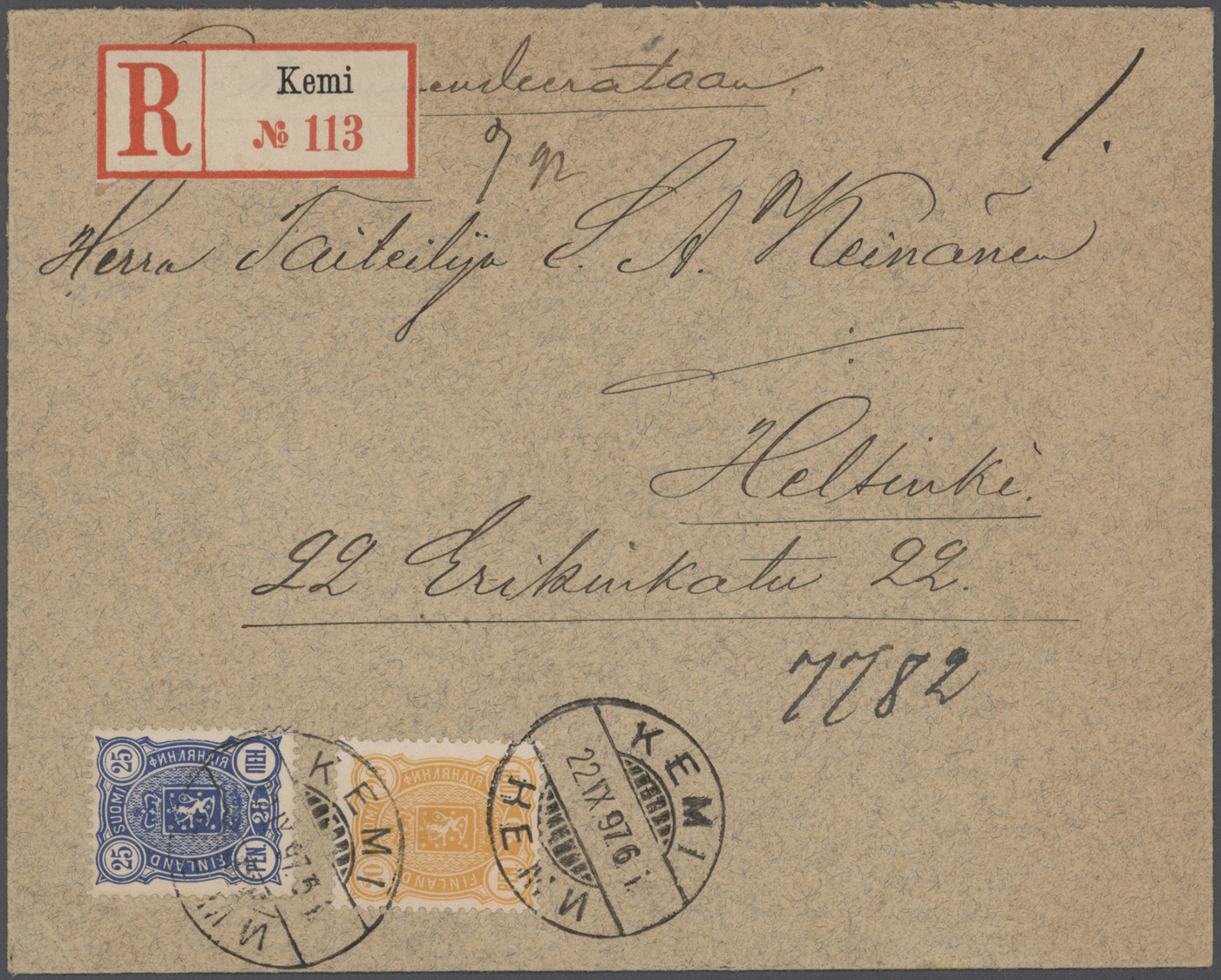 Br/GA Finnland - Stempel: 1828 from, varied and valuable lot of cancellations on ca. 100 covers, cards and