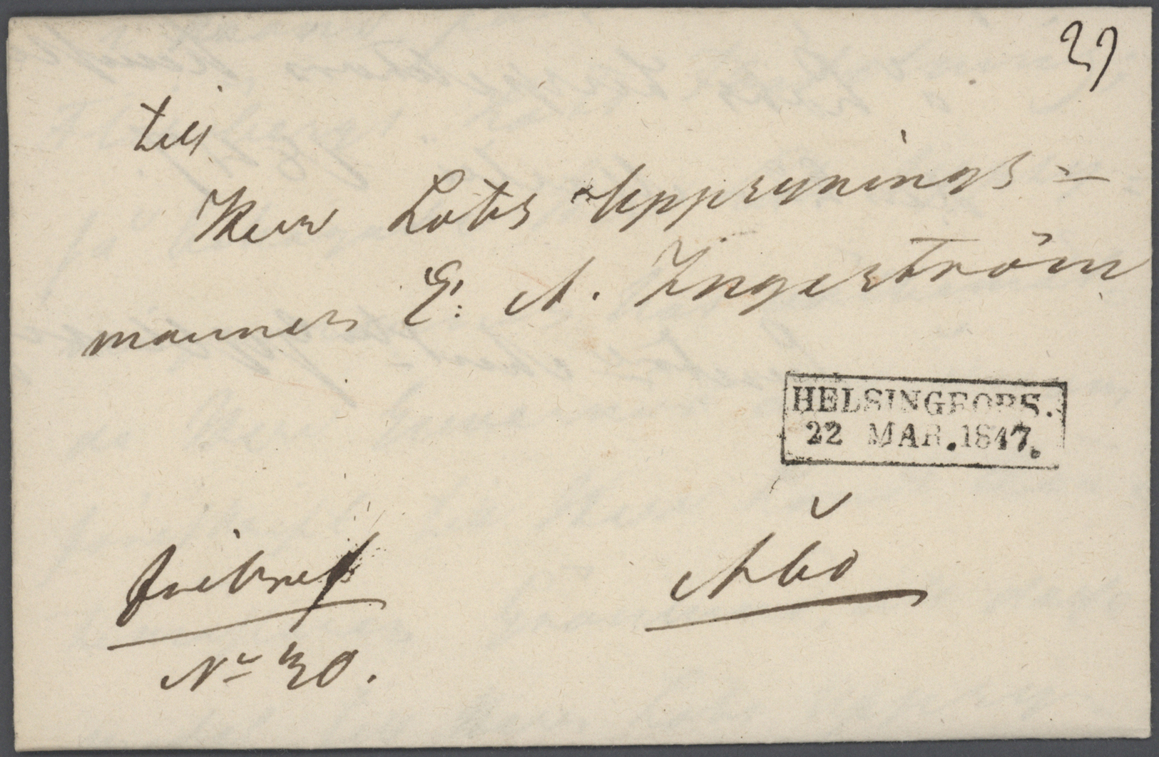 Br/GA Finnland - Stempel: 1828 from, varied and valuable lot of cancellations on ca. 100 covers, cards and