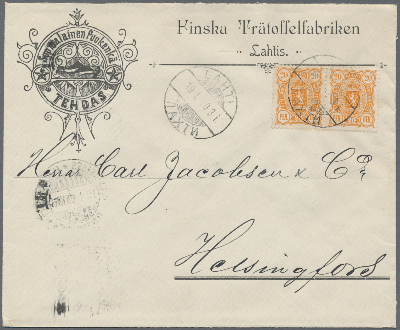 Br/GA Finnland - Stempel: 1890's-1910's: Collection Of About 1500 Covers, Postcards, Postal Stationery Ite - Altri & Non Classificati