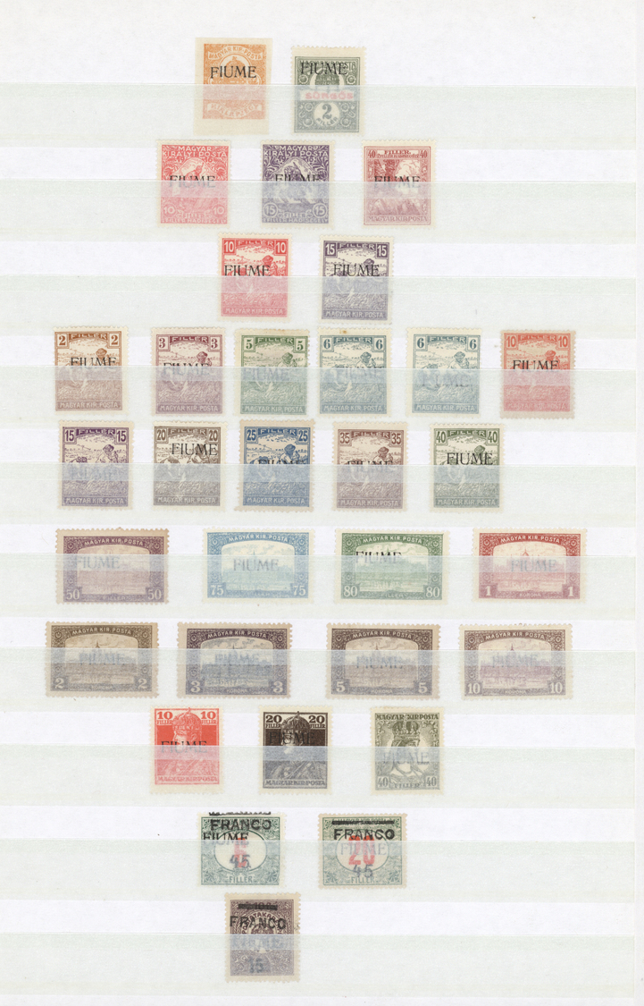 * Fiume: 1918/1924, A Mint Collection Of Michel Nos. 1/195, Postage Dues 1/12, Military Mail Stamps 1/ - Fiume