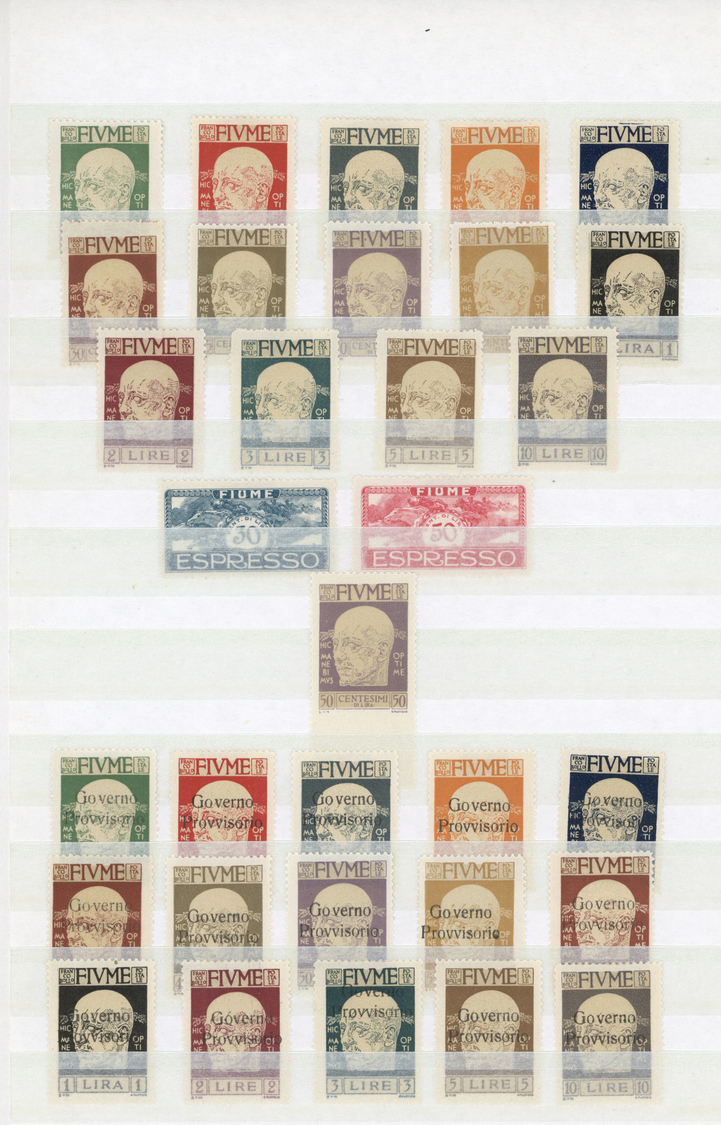 * Fiume: 1918/1924, A Mint Collection Of Michel Nos. 1/195, Postage Dues 1/12, Military Mail Stamps 1/ - Fiume