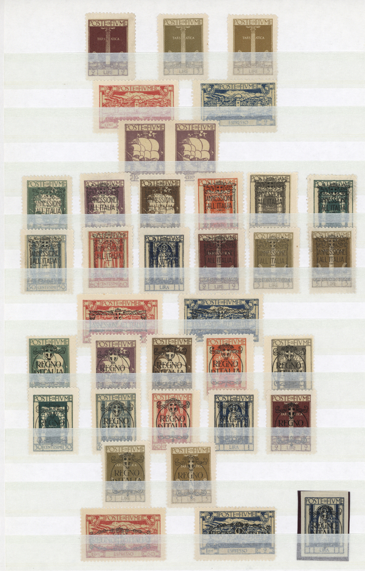 * Fiume: 1918/1924, A Mint Collection Of Michel Nos. 1/195, Postage Dues 1/12, Military Mail Stamps 1/ - Fiume