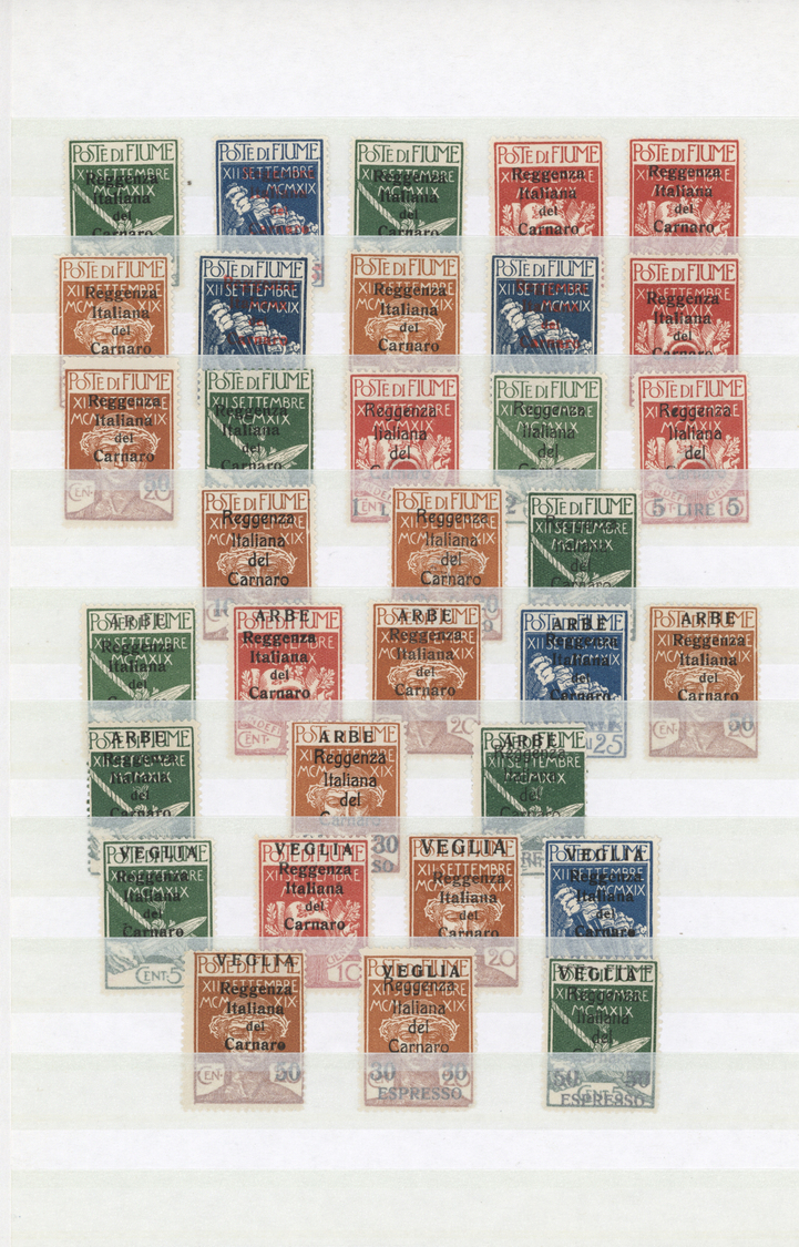 * Fiume: 1918/1924, A Mint Collection Of Michel Nos. 1/195, Postage Dues 1/12, Military Mail Stamps 1/ - Fiume