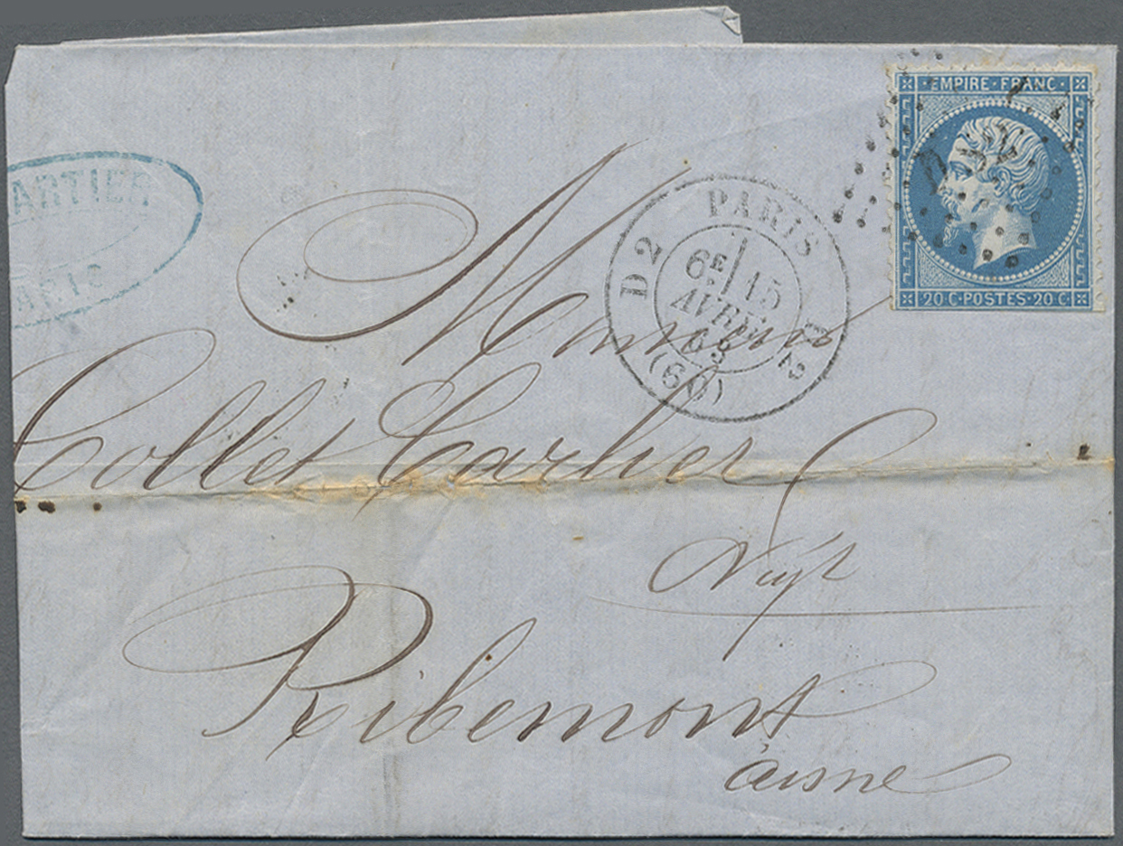 Br Frankreich - Vorphilatelie: 1693/1881, 93 Mostly Pre Philatelic Letters Sent To Or From PARIS Includ - 1792-1815: Veroverde Departementen