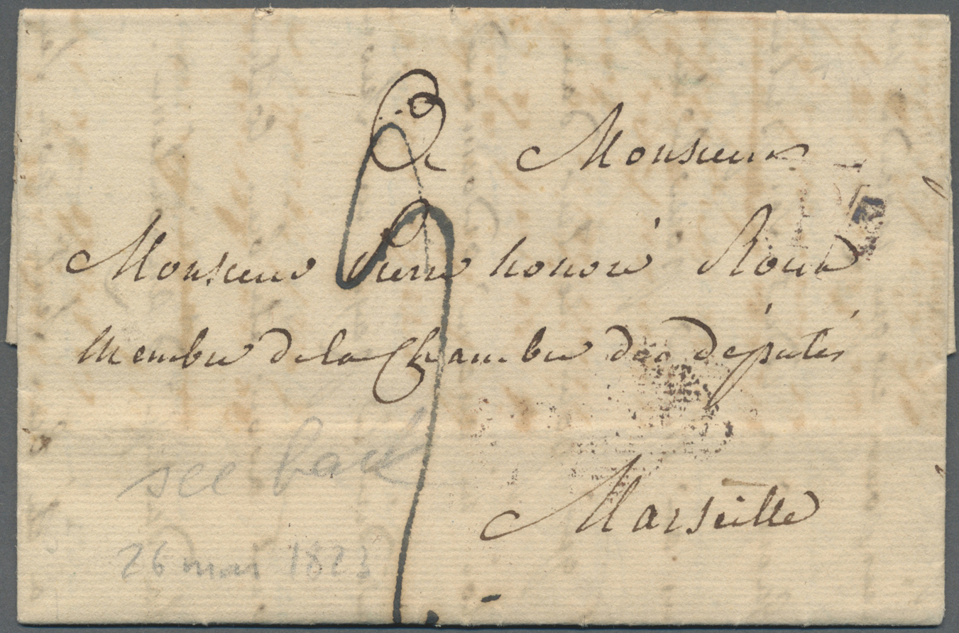 Br Frankreich - Vorphilatelie: 1693/1881, 93 Mostly Pre Philatelic Letters Sent To Or From PARIS Includ - 1792-1815: Conquered Departments