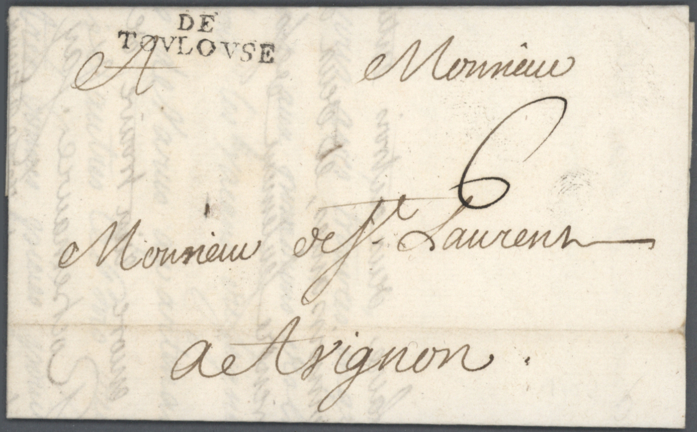 Br Frankreich - Vorphilatelie: 1744/1791 Ca., Useful Lot Of 160 Folded Letters With Cancellations Of Th - 1792-1815: Conquered Departments