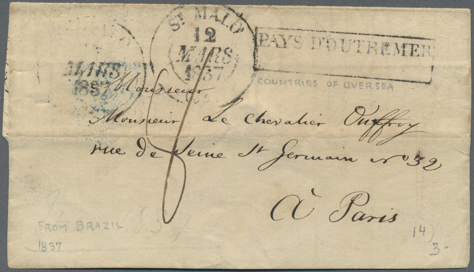 Br Frankreich - Vorphilatelie: 1772/1878, 155 Letters Sent From France To Exlusively Foreign Destinatio - 1792-1815: Veroverde Departementen