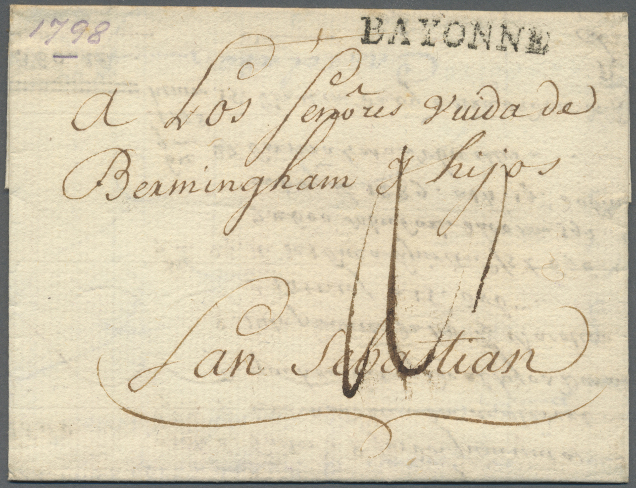 Br Frankreich - Vorphilatelie: 1772/1878, 155 Letters Sent From France To Exlusively Foreign Destinatio - 1792-1815: Dipartimenti Conquistati