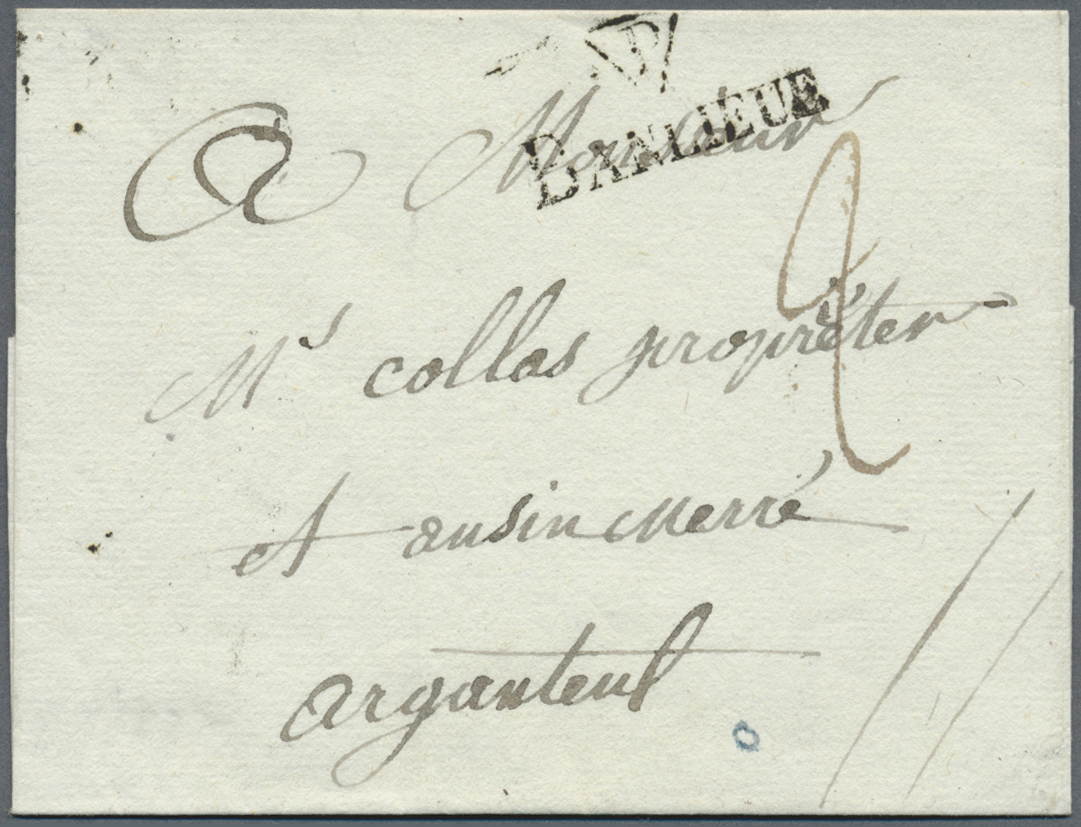Br Frankreich - Vorphilatelie: 1788/1866, mehr als 80 vorphilatelistische bzw. markenlose Briefe, vielf