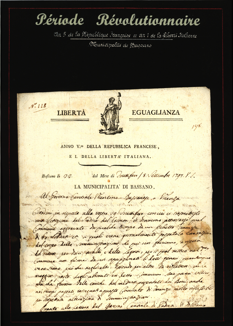 Br Frankreich - Vorphilatelie: 1797/1805 (ca.) FRANZÖSISCHE REVOLUTION - PERIODE REVOLUTIONAIRE:  Samml