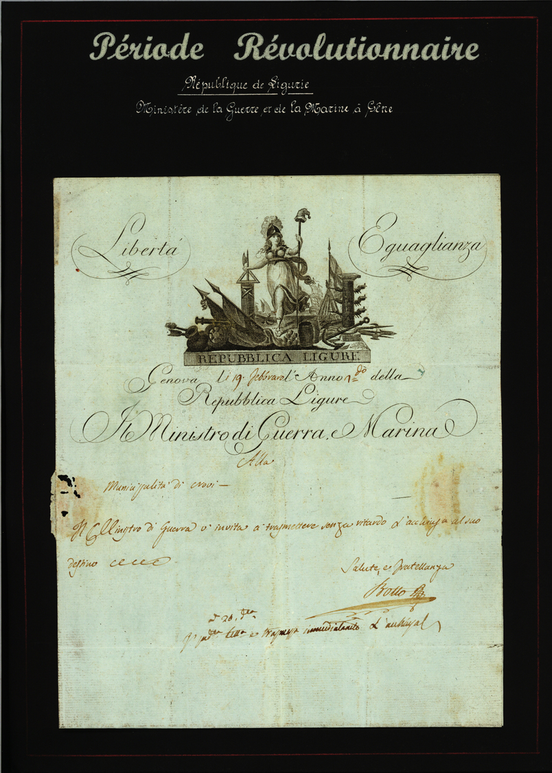 Br Frankreich - Vorphilatelie: 1797/1805 (ca.) FRANZÖSISCHE REVOLUTION - PERIODE REVOLUTIONAIRE:  Samml