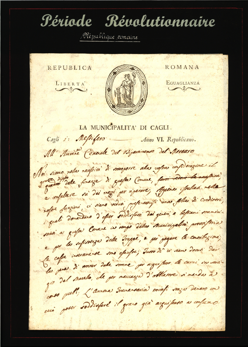 Br Frankreich - Vorphilatelie: 1797/1805 (ca.) FRANZÖSISCHE REVOLUTION - PERIODE REVOLUTIONAIRE:  Samml