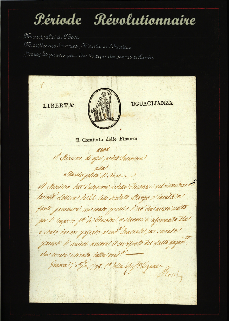 Br Frankreich - Vorphilatelie: 1797/1805 (ca.) FRANZÖSISCHE REVOLUTION - PERIODE REVOLUTIONAIRE:  Samml