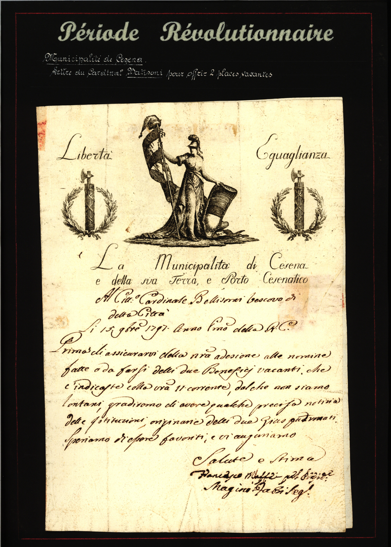 Br Frankreich - Vorphilatelie: 1797/1805 (ca.) FRANZÖSISCHE REVOLUTION - PERIODE REVOLUTIONAIRE:  Samml