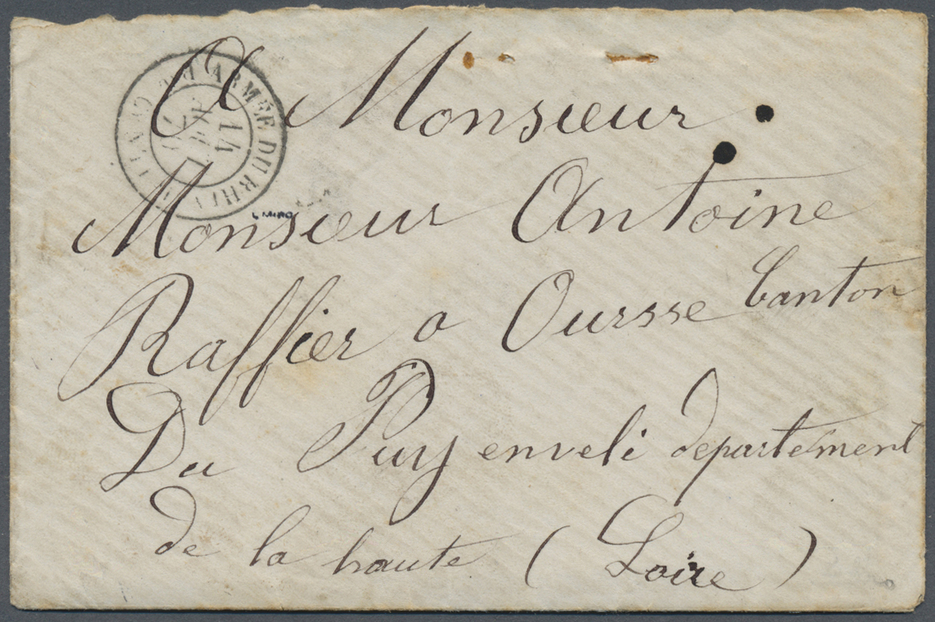 Br Frankreich: 1782/1877, Attractive Assortment Of Ten Better Covers, Mainly Related To 1870/1871 Pruss - Used Stamps