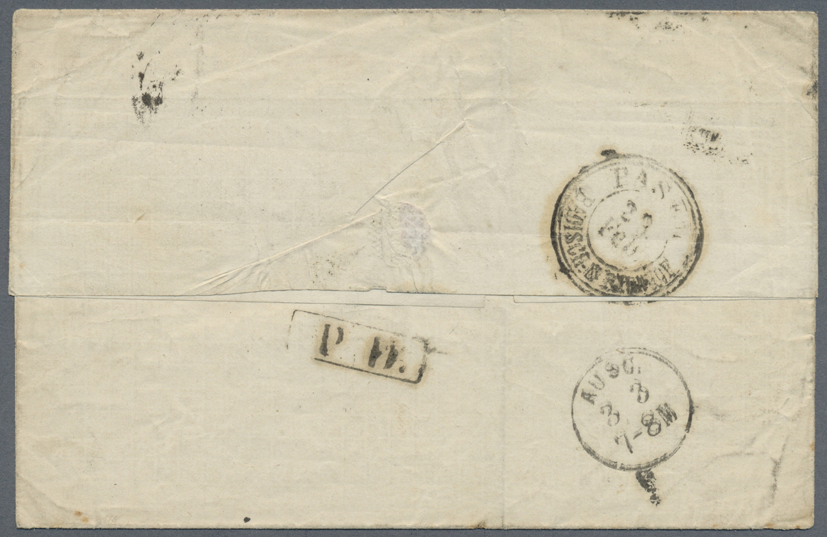 Br Frankreich: 1794/1874, Lot Of Four Stampless Covers, Only Better Items (single Lots), Incl. Pre-phil - Gebruikt