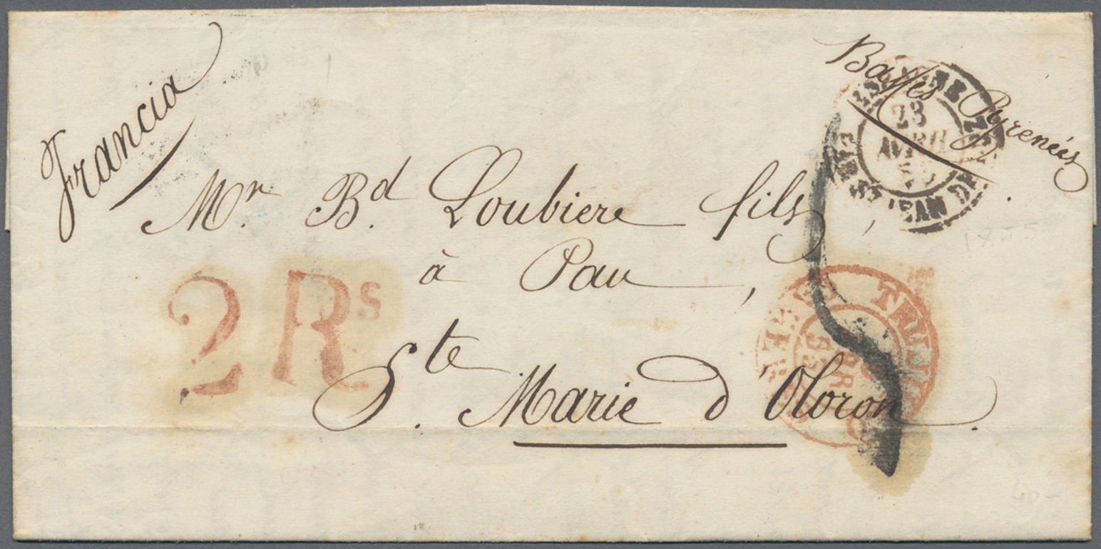 Br Frankreich: 1811/1871, Lot Of 30 Stampless Covers From Some Pre-philately, Showing A Lovely Selectio - Usati