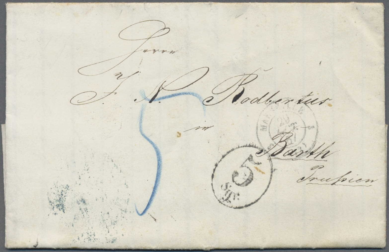 Br Frankreich: 1811/1871, Lot Of 30 Stampless Covers From Some Pre-philately, Showing A Lovely Selectio - Usati