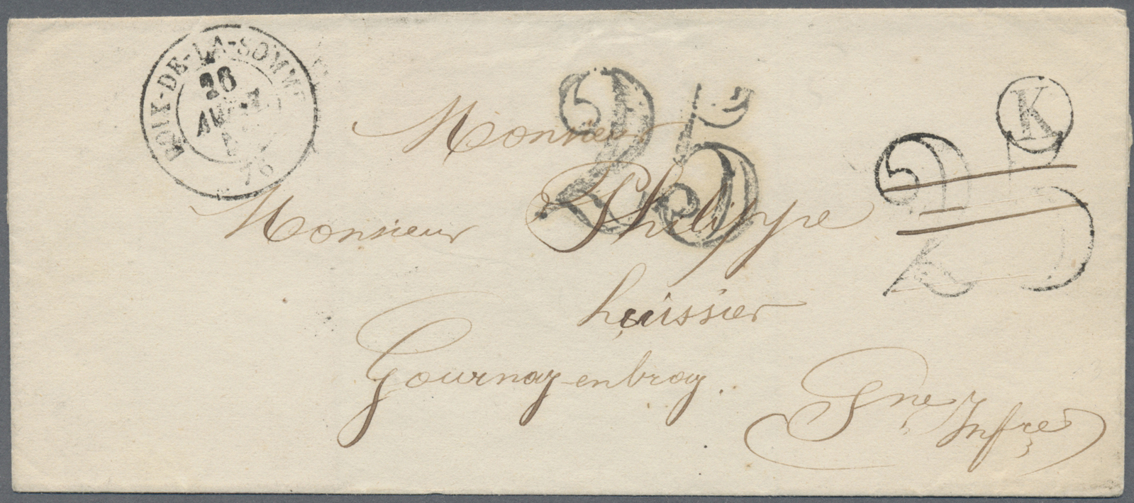 Br Frankreich: 1811/1871, lot of 30 stampless covers from some pre-philately, showing a lovely selectio