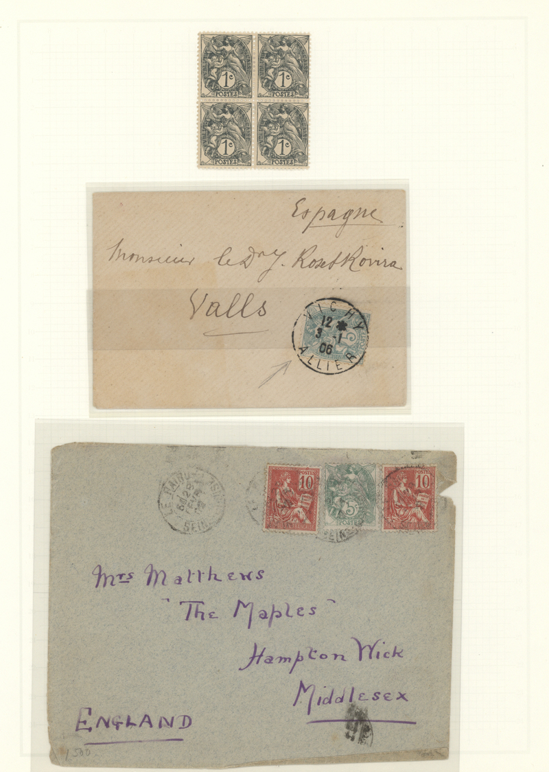 O/Br/Brfst Frankreich: 1841/1900, Petty Collection Of Stamps And Some Covers (these From Pre-philately) On Albu - Oblitérés