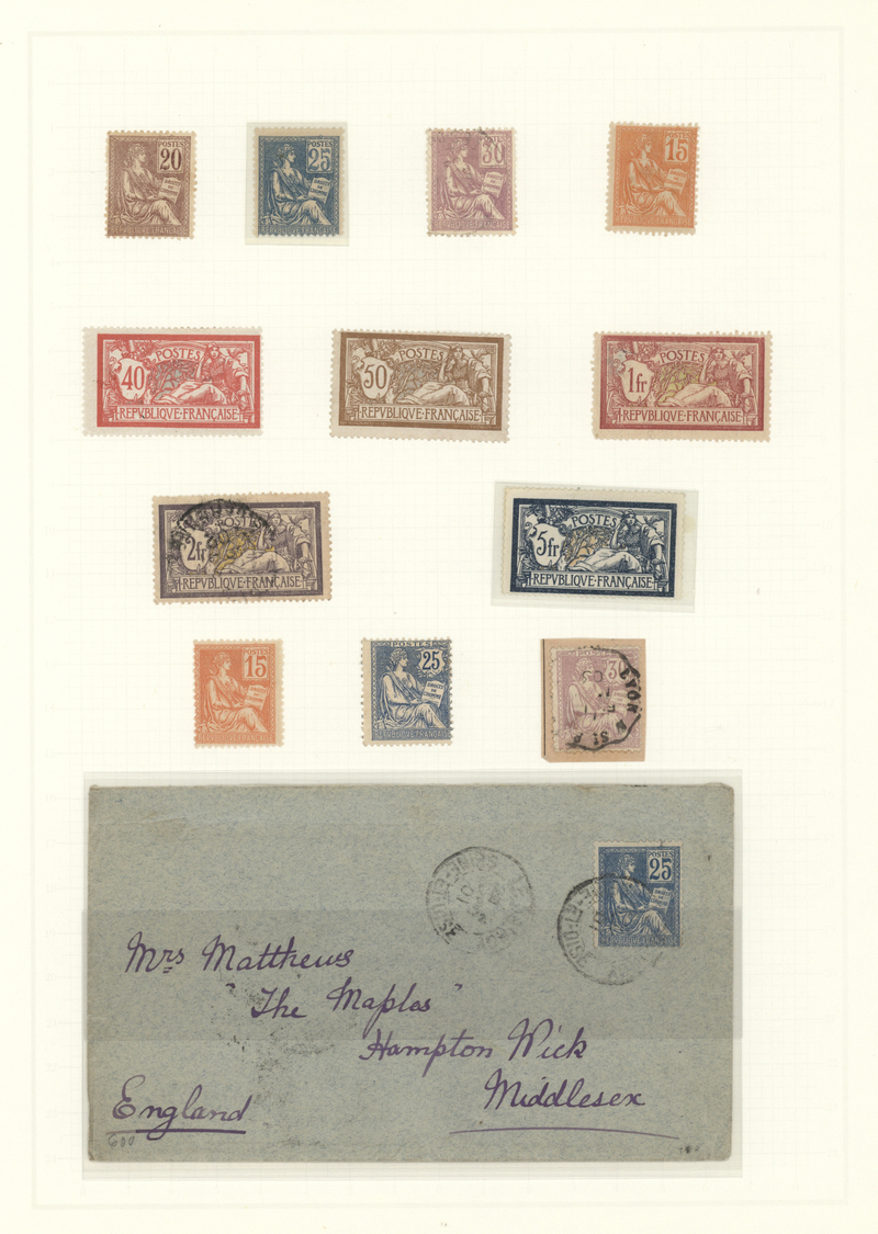 O/Br/Brfst Frankreich: 1841/1900, Petty Collection Of Stamps And Some Covers (these From Pre-philately) On Albu - Oblitérés