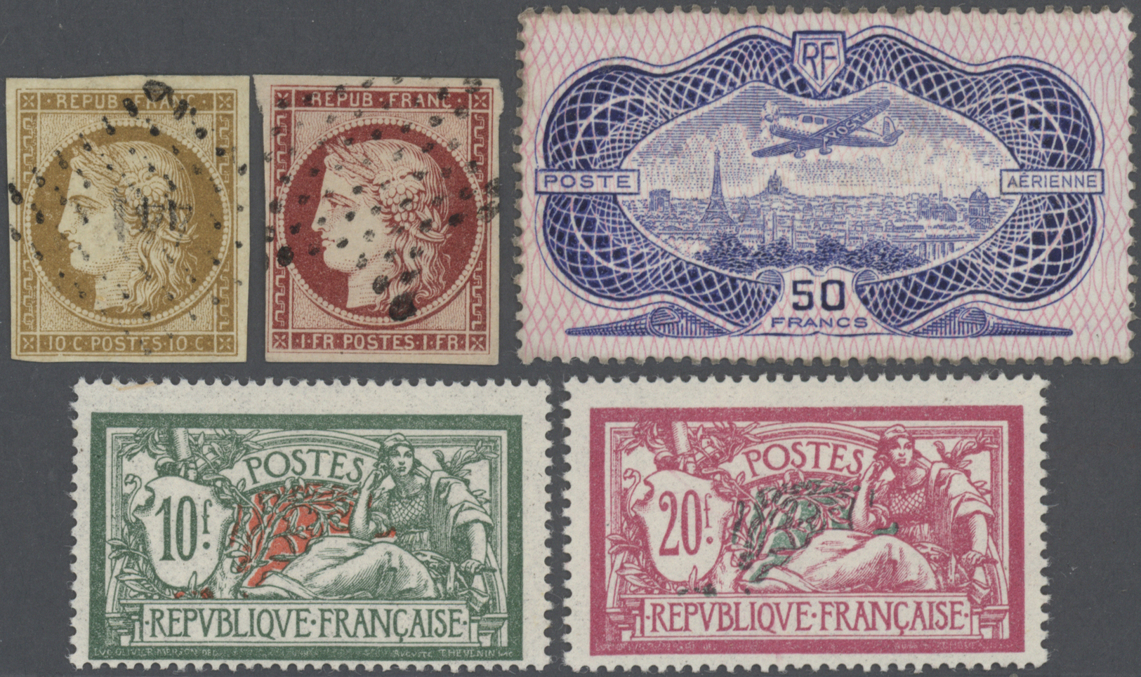 O/**/*/Br/GA Frankreich: 1849/1980 (ca.), Bestand In 7 Alben, Ab Den Klassischen Ausgaben, Mit Etlichen Guten Wer - Used Stamps
