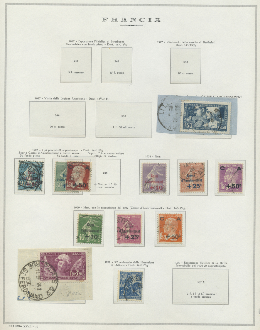 O/**/*/(*) Frankreich: 1849/1964, Used And Mint Collection On Album Pages, From Better Classics, Airmails, Comm - Gebruikt