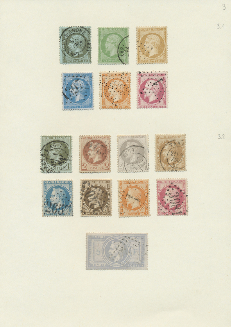 Frankreich: 1849/1929; Gehaltvolle Qualitätssammlung Mit Mi.Nr. 1/7 (ohne 6), 8/9, 10/17, 18/31, 32, - Gebruikt