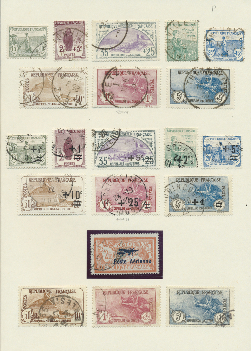 Frankreich: 1849/1929; gehaltvolle Qualitätssammlung mit Mi.Nr. 1/7 (ohne 6), 8/9, 10/17, 18/31, 32,