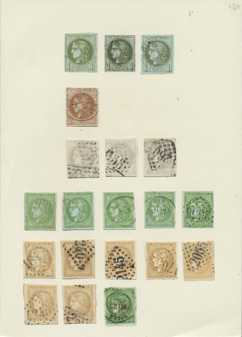 Frankreich: 1849/1875; Die Céres-Ausgabe; Dublettenpartie Der Geschnittenen- Und Gezähnten Ausgaben - Used Stamps