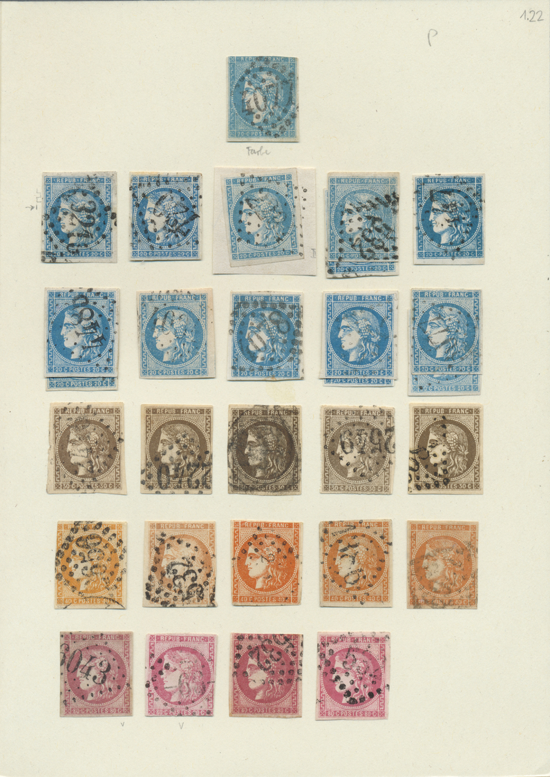 Frankreich: 1849/1875; Die Céres-Ausgabe; Dublettenpartie Der Geschnittenen- Und Gezähnten Ausgaben - Used Stamps