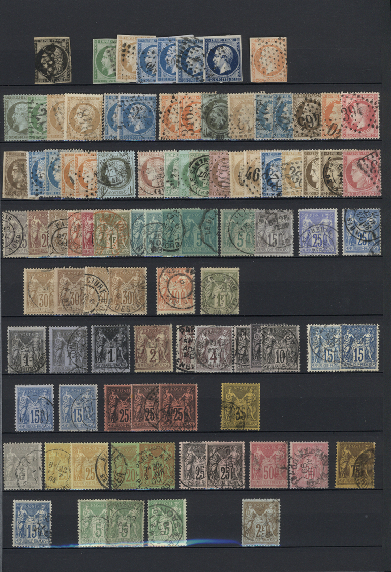 O/**/* Frankreich: 1849/2000 (ca.), France And Some Colonies, Comprehensive Collection/accumulation In Thre - Used Stamps