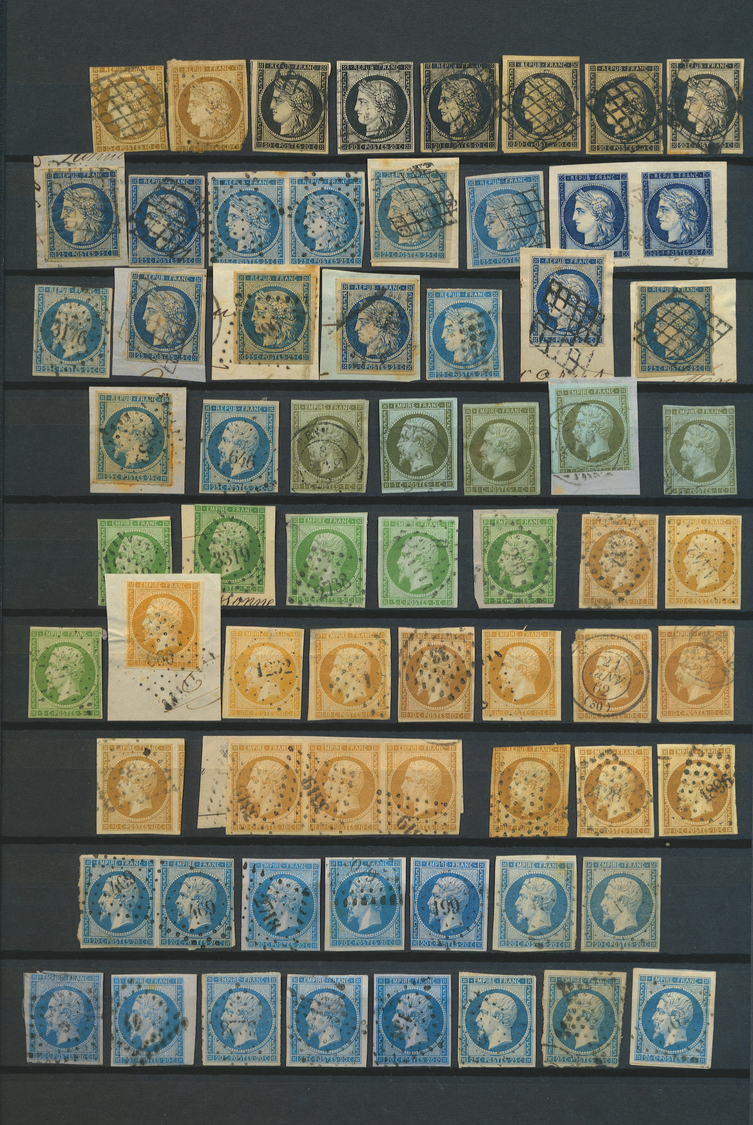 O/Brfst Frankreich: 1850/1900, Partie Von Weit über 500 Marken Der Frühen Ausgaben Im Steckbuch, Ein Eldorad - Used Stamps