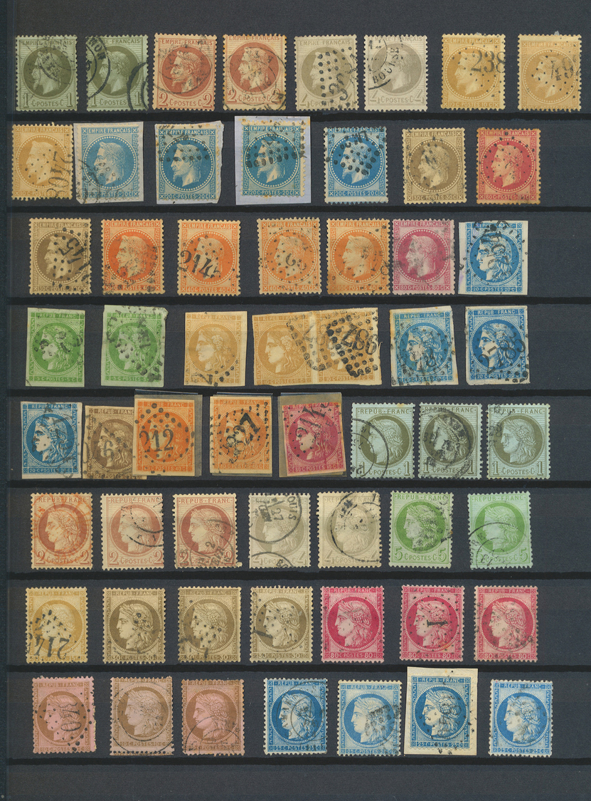 O/Brfst Frankreich: 1850/1900, Partie Von Weit über 500 Marken Der Frühen Ausgaben Im Steckbuch, Ein Eldorad - Used Stamps