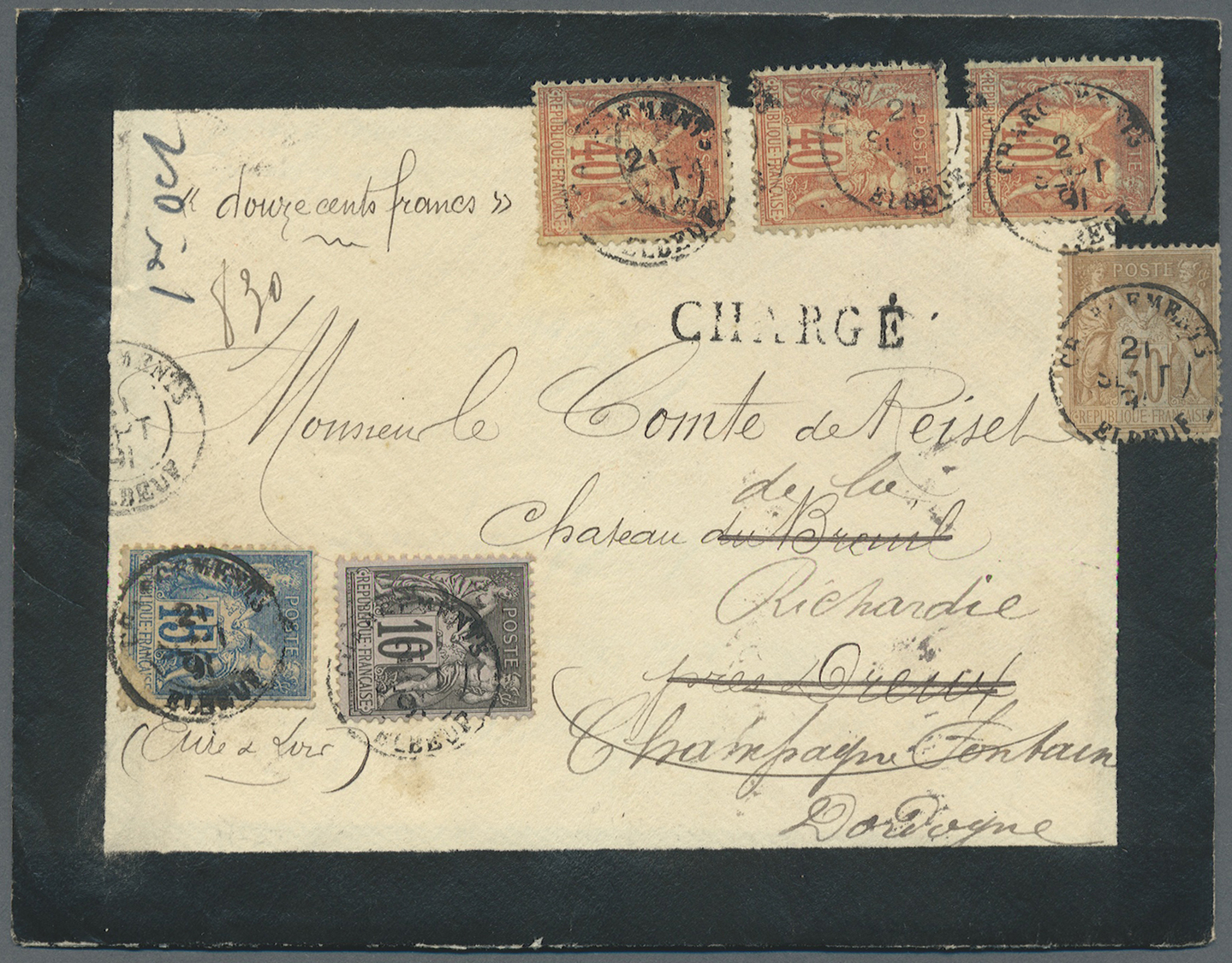 Br Frankreich: 1850/1891, Lot Of 13 Better Covers (single Lots), Bearing Frankings From 1st Issue, Incl - Used Stamps