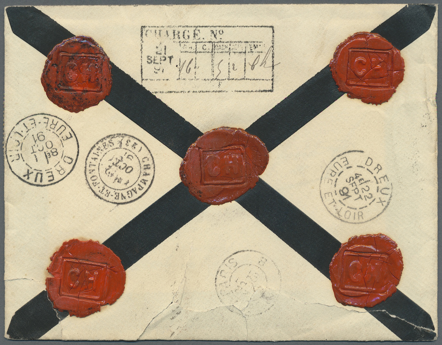 Br Frankreich: 1850/1891, Lot Of 13 Better Covers (single Lots), Bearing Frankings From 1st Issue, Incl - Oblitérés