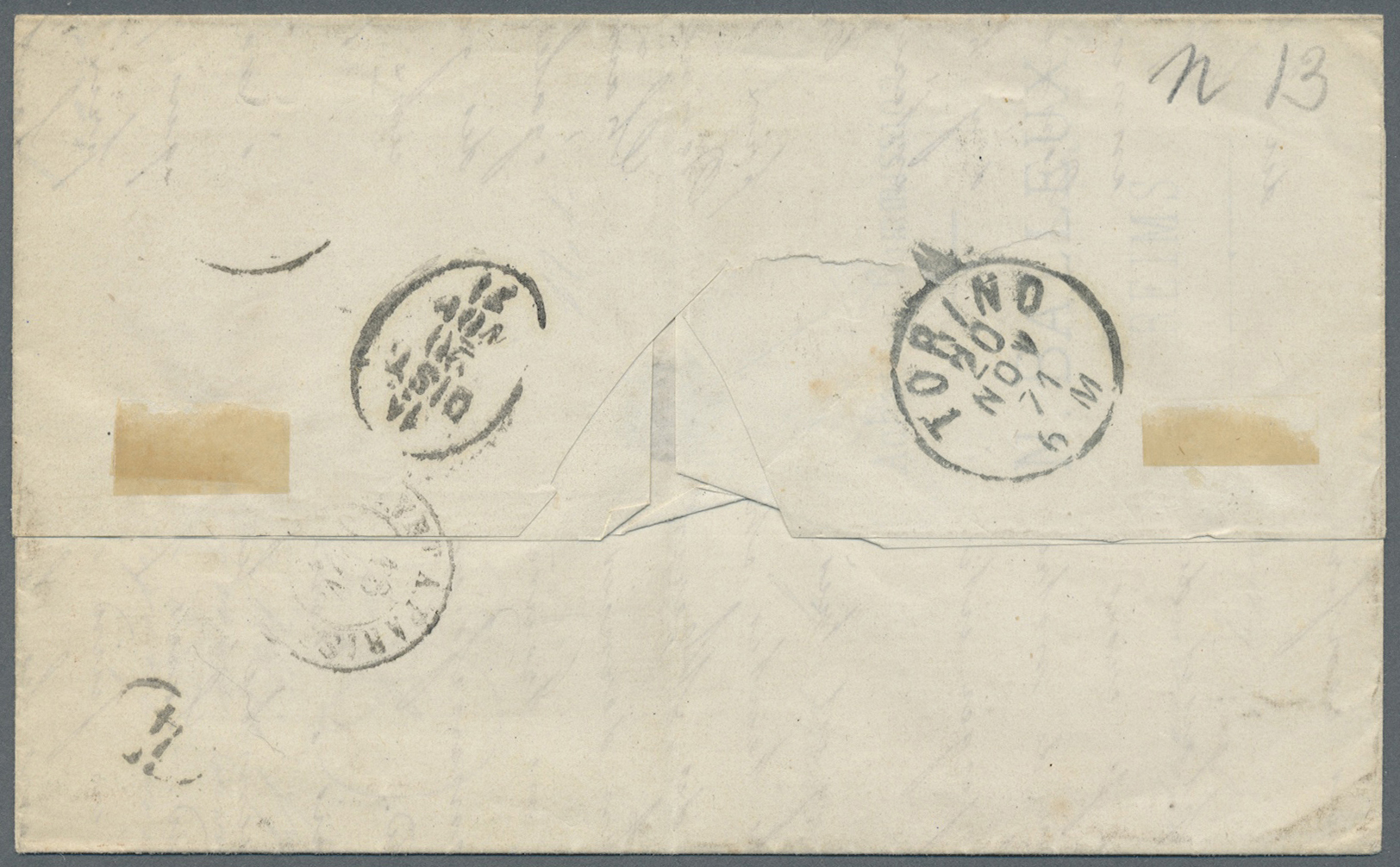 Br Frankreich: 1850/1891, lot of 13 better covers (single lots), bearing frankings from 1st issue, incl