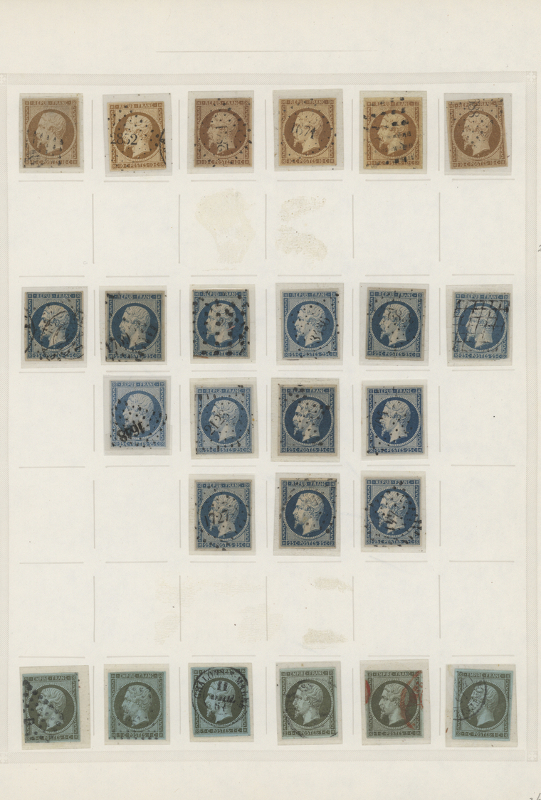 O Frankreich: 1852/1860 (ca.), NAPOLEON PRESIDENCE AND EMPIRE ND, Specialised Collection Of Apprx. 320 - Gebruikt